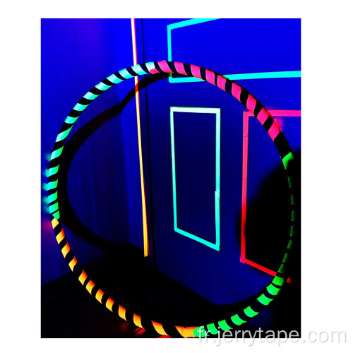 Ruban gaffer fluorescent néon réactif à la lumière noire UV